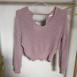 Cozy Knit Sweater in Mauve